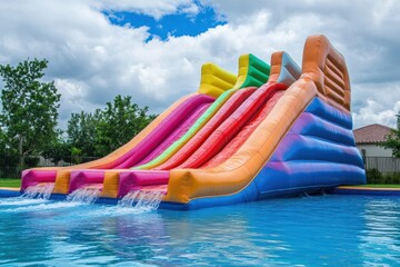 water park inflatable slides or bounce water slides