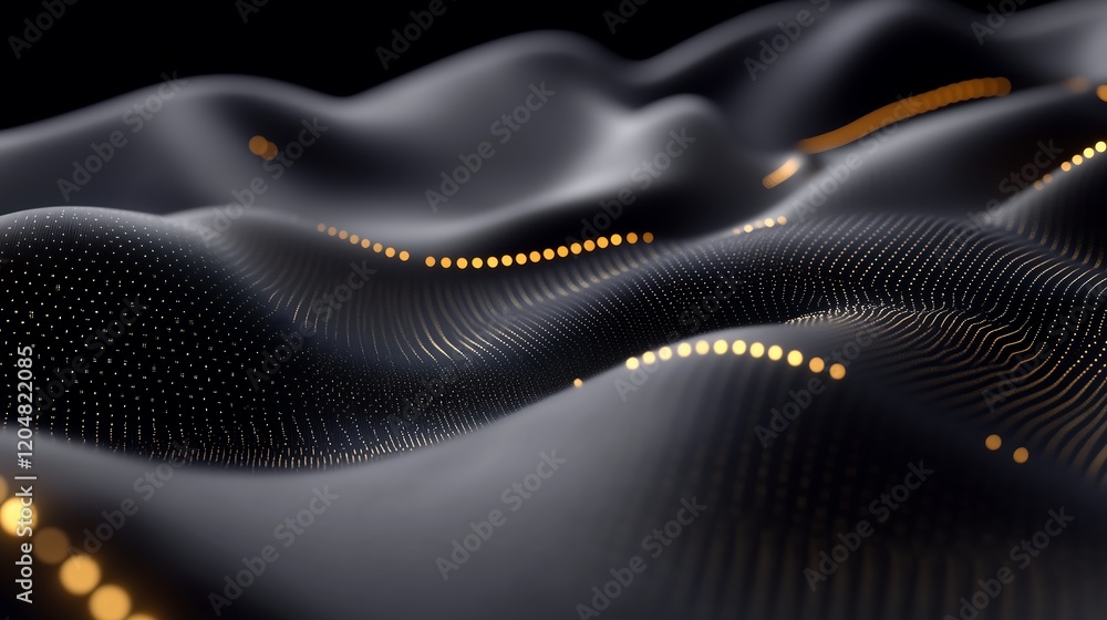 Poster dynamic 3d visualization of data streams representing financial performance and market dynamics in a