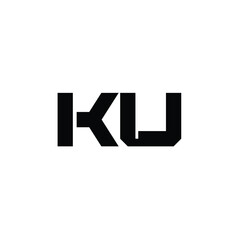 KU monogram logo design letter text name symbol monochrome logotype alphabet character simple logo