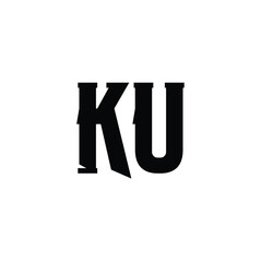 KU monogram logo design letter text name symbol monochrome logotype alphabet character simple logo