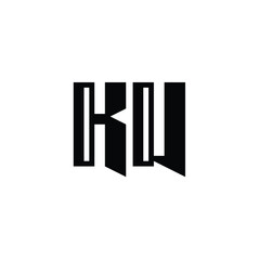 KU monogram logo design letter text name symbol monochrome logotype alphabet character simple logo