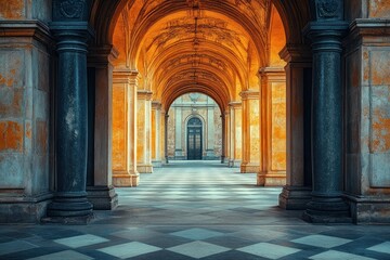 Fototapeta premium Palazzo di Città Town Hall in Taranto Italy Historical Renaissance Architecture