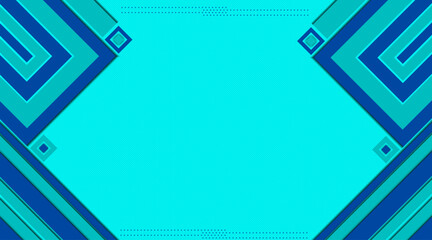 Modern abstract background with geometric shape | Rectangular, square shape background with shadow effect with cyan color for banner, web, flyer, futuristic, presentation, power point, corporate