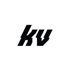KV monogram logo design letter text name symbol monochrome logotype alphabet character simple logo