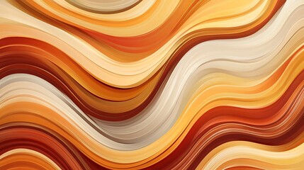 Abstract Waves of Orange Brown and Beige Hues