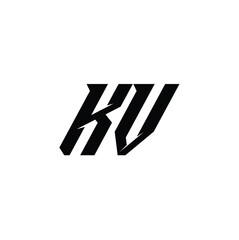 KV monogram logo design letter text name symbol monochrome logotype alphabet character simple logo