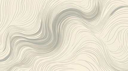 Flowing abstract lines create a calming texture with neutral tones for artistic inspiration and design. Generative AI
