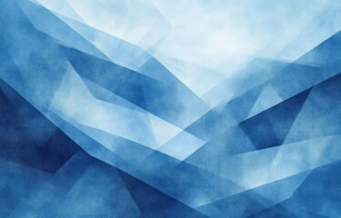 Fototapeta premium Cool Toned Abstract Background with Layered Geometric Shapes in Blue and White Textured Design