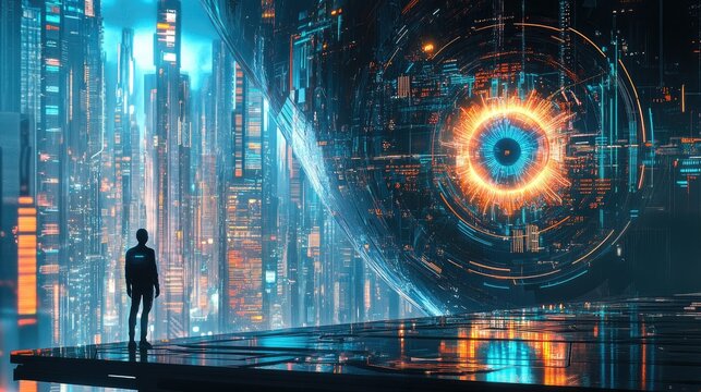 A digitally illustrated image features a vast
