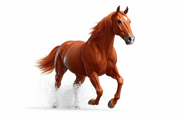 Obraz premium Majestic Running Horse with Flowing Mane and Dynamic Motion