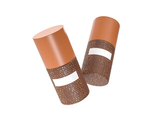 Mockup cosmetic bottles container packaging premium isolated on background. Design template for Ads serum, essential oil, face  treatment, gel, lotion, skin care, makeup, healthcare or medicine