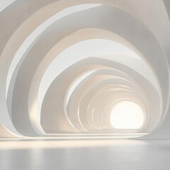 Fototapeta premium Minimalistic Abstract Architecture with Smooth Curves and Natural Light