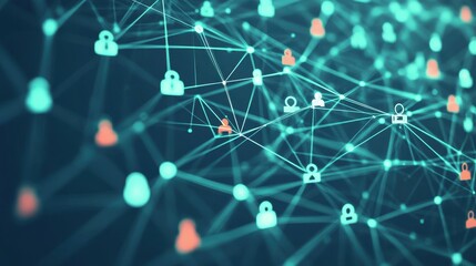 Smart network grid flat design side view eco-friendly theme animation Triadic Color Scheme 