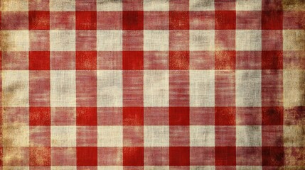 Red and White Checkered Pattern