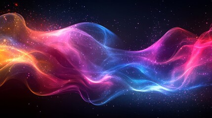 Neon Lighting Digital Background with Glowing Effects, Generative AI