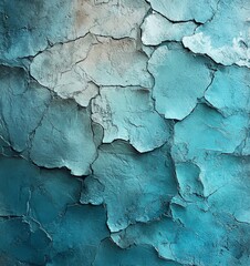 Obraz premium Teal Textured Stone Surface with Smooth Gradient, Generative AI
