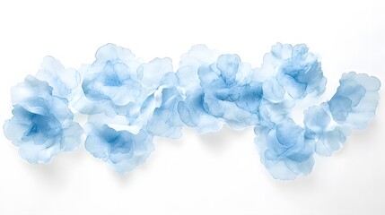 Fototapeta premium Abstract Blue Watercolor Flower Design