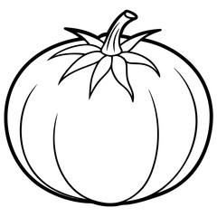 Minimalist Tomato Line Art Design