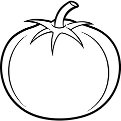 Minimalist Tomato Line Art Design