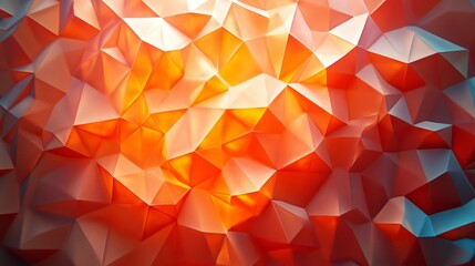 Obraz premium Bright Orange Textured Surface with Geometric Lighting, Generative AI
