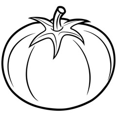 Minimalist Tomato Line Art Design