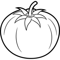Minimalist Tomato Line Art Design