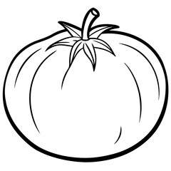 Minimalist Tomato Line Art Design