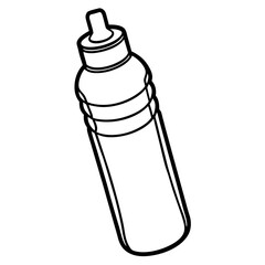Minimalist Water Bottle Line Art Design