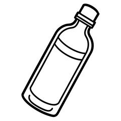 Minimalist Water Bottle Line Art Design