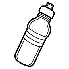 Minimalist Water Bottle Line Art Design