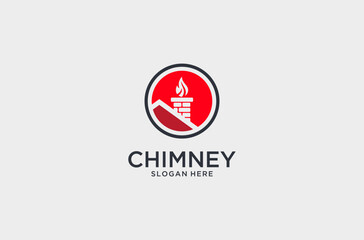 chimney logo design premium vector.