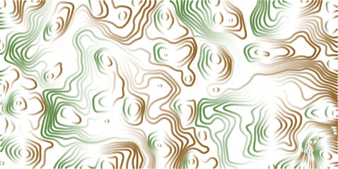 Fototapeta premium The stylized height of the topographic map contour in lines and contours. The concept of a conditional geography scheme and the terrain path. Orange on black. Ultra wide size. Vector illustration. 