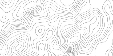 Abstract black and white topographic contours lines of mountains. Topography map art curve drawing. vector illustration. wave Line topography map contour background .background © Manjur