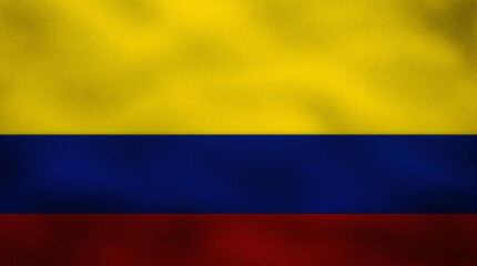 Fototapeta premium Colombian Flag, Textured Image Showing National Colors