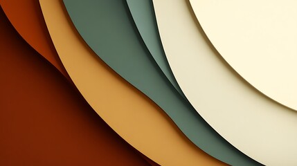 Abstract Curving Layers of Earthy Tones