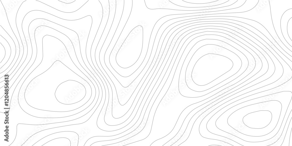 Aufkleber abstract black and white topographic contours lines of mountains. topography map art curve drawing. 