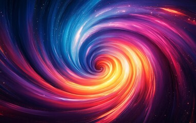 Hypnotic Energy swirling in deep, vivid hues, Generative AI