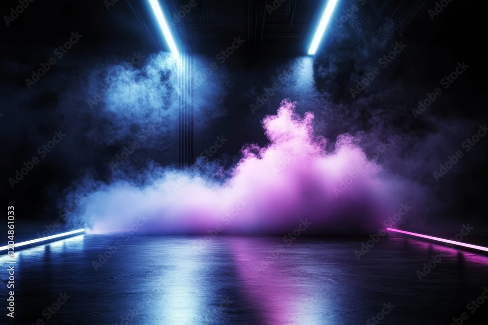 Poster visual exploration of light and texture in a surreal space environment.