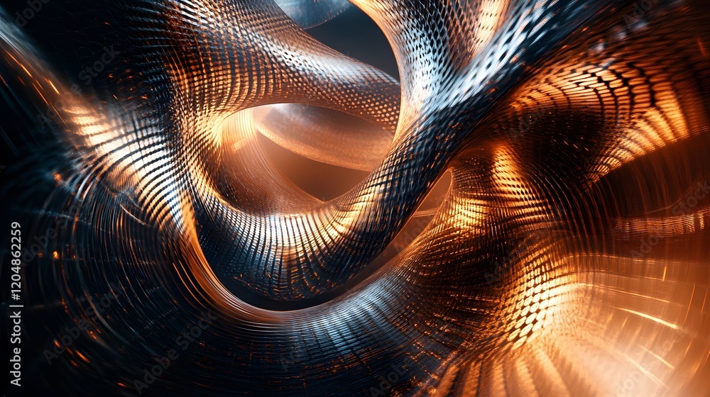 Poster dynamic flow of futuristic patterns digital realm abstract art vibrant colors close-up visual innova