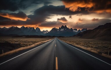 Naklejka premium Road Through Mountain Landscape
