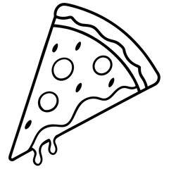Single-Line Pizza Slice Art