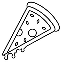 Single-Line Pizza Slice Art