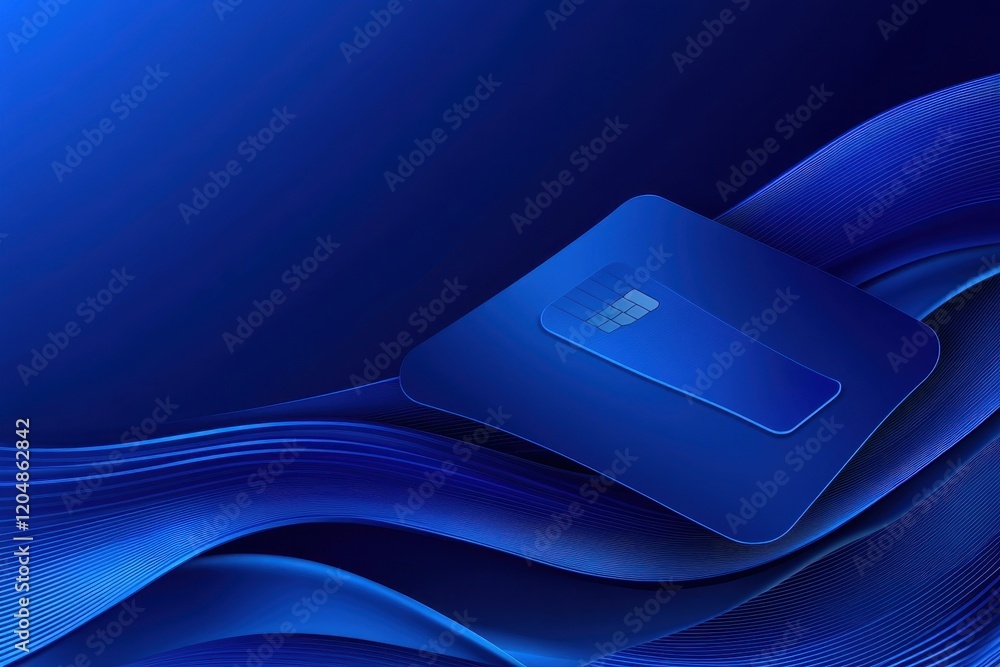 Poster abstract blue wave pattern background design with smooth curves and modern aesthetic ideal for digit