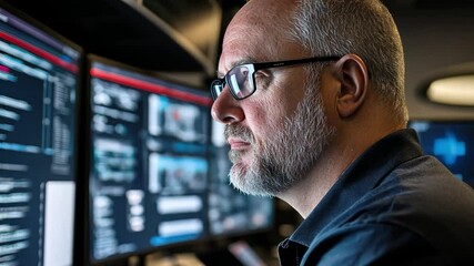 A man cybersecurity specialist discusses insurance and cybersecurity, ensuring protection against digital risks