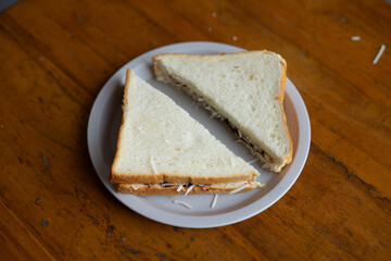 Cut Choco Crunch Sandwich on Plate