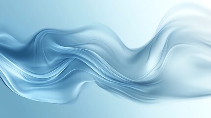 Abstract Blue Wave Flowing Smoothly Design