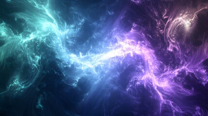 Fototapeta premium Cosmic energy burst digital space abstract art vibrant colors aerial view sci-fi concept for enthusiasts