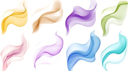 Colorful Abstract Wave Forms Design Collection