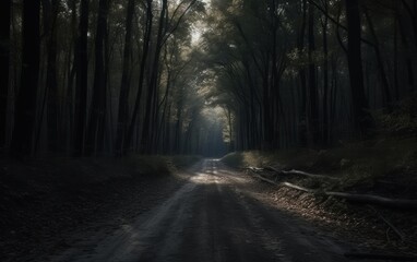 Obraz premium Forest Path with Light