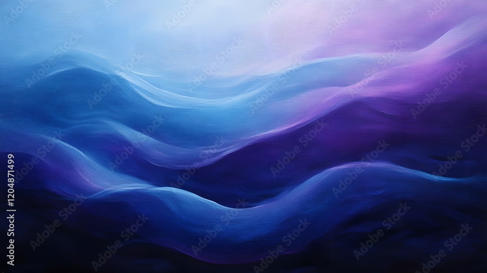 Poster waves of colorful serenity abstract art digital artwork soft textures aesthetic view calm concepts